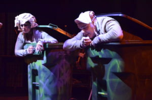 Lee Conderacci (left) as Nell and Lance Bankerd (right) as Nagg in Endgame