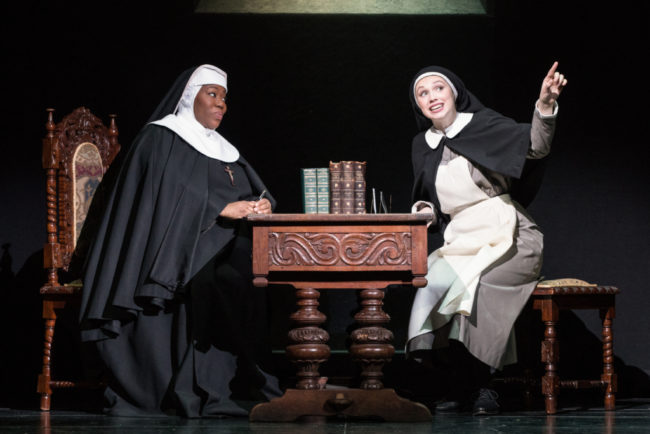 Melody Betts (left) as Mother Abbess and Charlotte Maltby (right) as Maria