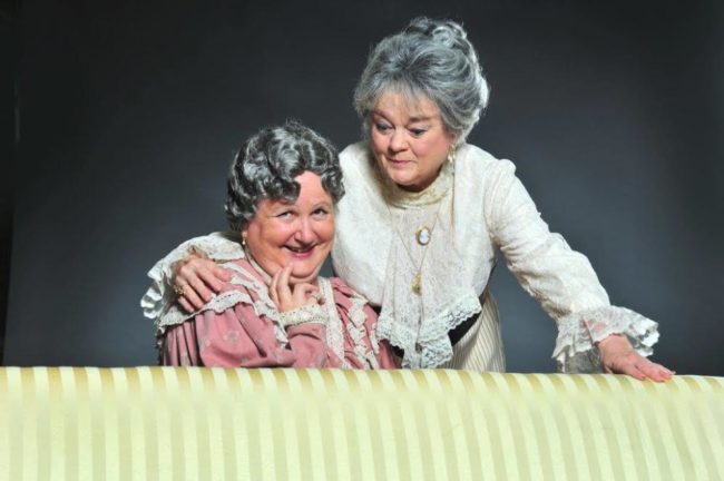 Joan Crooks (left) as Martha Brewster and Carol Conley Evans (right) as Abby Brewster