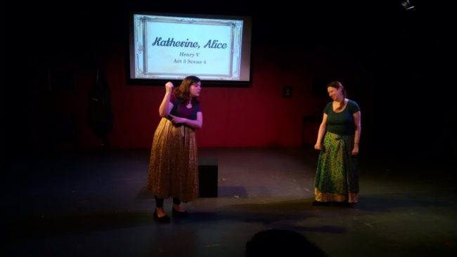 Leanne Stump (left) as Katherine and Liana Olear (Right) as Alice in Henry V