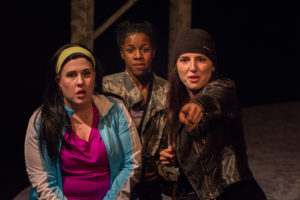 Meghan Taylor (left) as Simone, Eirin Stevenson (center) as Tanisha, and Anna Lynch (right) as Wren