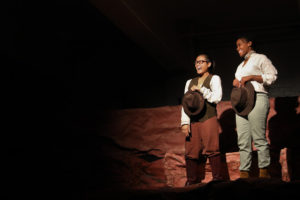 Cori Dioquino (left) as Dunn and Bethany Mayo (right) as Powell
