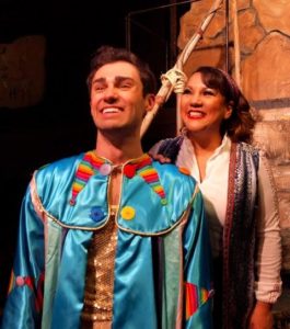 Wood Van Meter (left) as Joseph and Janine Sunday (right) as The Narrator