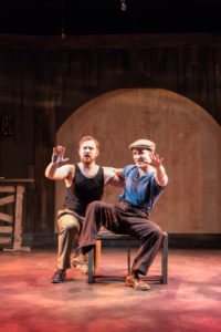 Ben Stoll (left) as Buck Barrow and Russell Silber (right) as Clyde Barrow