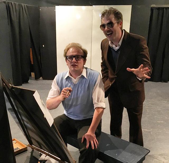 Josh Mooney (left) as Jack Kirby and Erik Harrison (right) as Stan Lee in King Kirby at Off The Quill