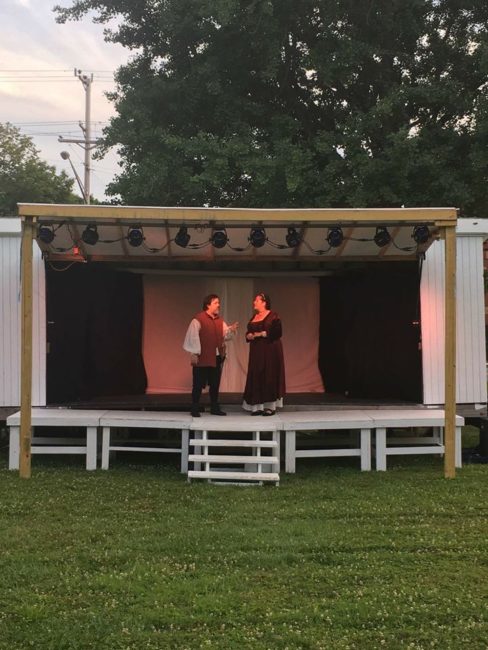 Bill Soucy (left) as Macbeth and Andrea Bush (right( as Lady Macbeth