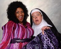 Rikki Howie Lacewell (left) as Deloris Van Cartier and Jane C. Boyle (right) as Mother Superior