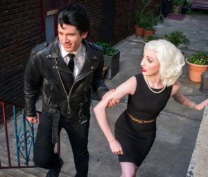 Justin Moe (left) as Orin and Lindsey Landry (right) as Audrey 