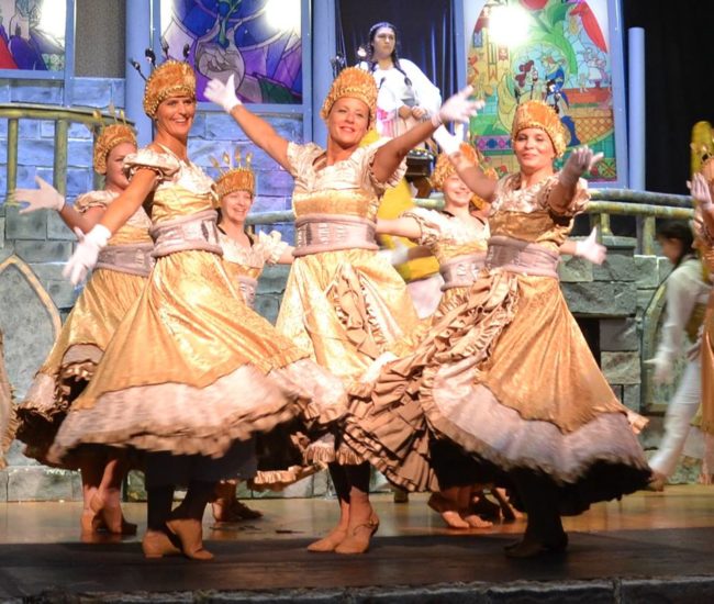 The Dancing Napkins performing "Be Our Guest" in Beauty and The Beast at Glyndon Area Players