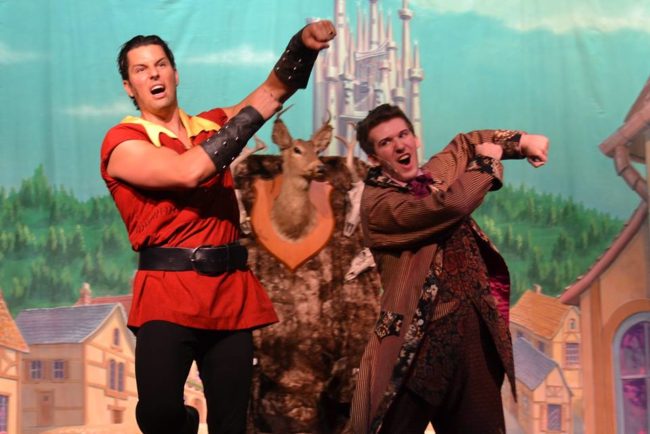 Casey Gomes (left) as Gaston and Mark Quackenbush (right) as LeFou