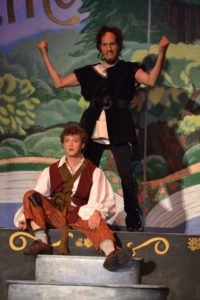 Adam Yastrzemsky (below) as Lefou and Matthew Lamb (above) as Gaston