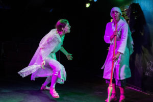 Ann Fraistat (left) as Aglaonike and Amy Rhodes (right) as Yia Yia