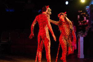 Matthew Marcus (left) as Tiger and Katie Jeffries Zelonka (right) as Tigress