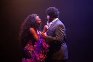 Sequina DuBose (left) as Deena and DeCarlo Raspberry (right) as Curtis Taylor Jr.