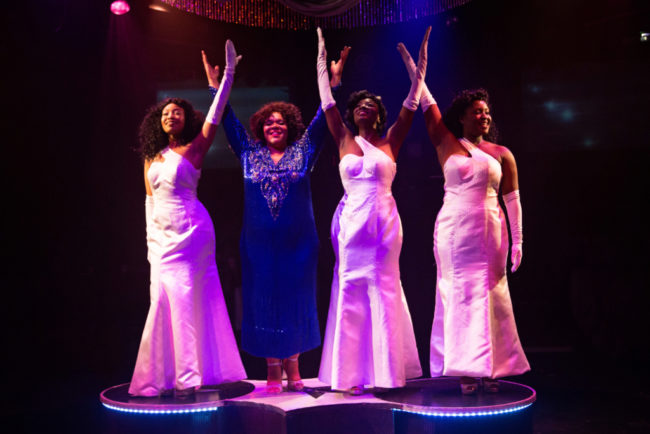 (L to R) Sequina DuBose as Deena, Crystal Freeman as Effie Melody White, Denae' Fielder as Michelle, and Ashley Johnson as Lorell