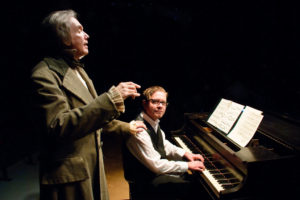 Greg Jones Ellis (left) as Beethoven with Ryan Shookman (right) the pianist