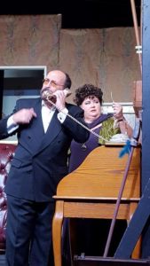 Thomas Rendulic (left) as Nigel Rancour and Jenifer Grundy Hollet (right) as Miss Tweed