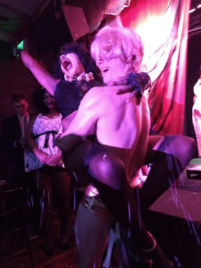 Diamond Taylor (left) as Dr. Frank N. Furter and Sam Dandwich (right) as Rocky