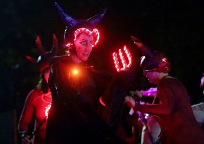 Skaters featured during "Demons of Infinite Darkness" at Druid Hill Haunt: A Chiller Thriller Roller Show