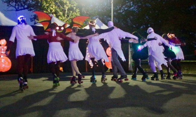 Skaters from "Swinging Spirits" featured in Druid Hill Haunt: A Chiller Thriller Roller Show