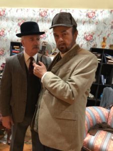 Forest Deal (left) as Watson and Chuck Dick (right) as Sherlock Holmes