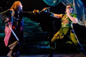 Ryan Sellers (left) as Captain Hook and Alex Mills (right) as Peter Pan