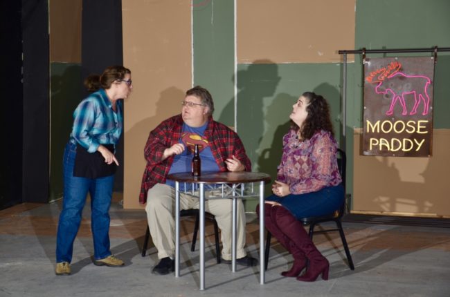 Jenna Jones Paradis, Rob Allen, and Pamela Northrup in Almost, Maine.