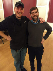 Director David Jennings (left) with Musical Director and Conductor David Zajic (right) at a rehearsal for Titanic in Concert with Heritage Players