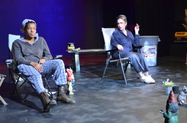 Lauren Erica Jackson and Carolyn Koch in "Fin & Euba" directed by Donna Ibale