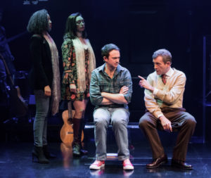 Kara-Tameika Watkins, Natascia Diaz, Luke Smith and Bobby Smith in LIGHT YEARS at Signature Theatre.