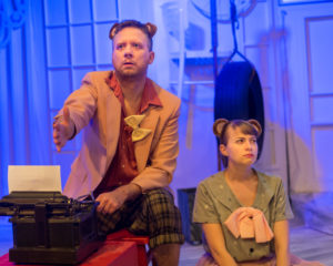 Matt Bannister (left) as Milton and Rebecca Shoer (right) as Kafka