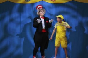 Karah Campbell (left) as The Cat in the Hat and Bella Comotto (right) as Jojo