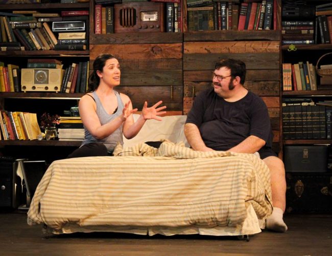 Jenn Robinson (left) and Michael Abendshein (right) in The (curious case of the) Watson Intelligence at Silver Spring Stage