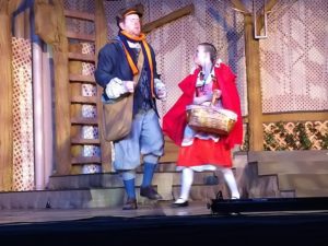 Ryan Geiger (left) as Baker and Ruby Webb (right) as Little Red Ridinghood