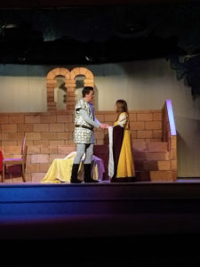 Jim Rafferty (left) as Sir Lancelot and Ariel Edler (right) as Guenevere