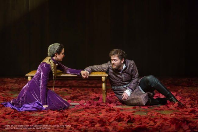 Alexandra Silber (left) as Guenevere and Ken Clark (left) as King Arthur in Camelot