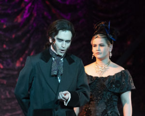 Henry Cyr (left) as Dr. Jekyll and Roni Mosco (right) as Lucy