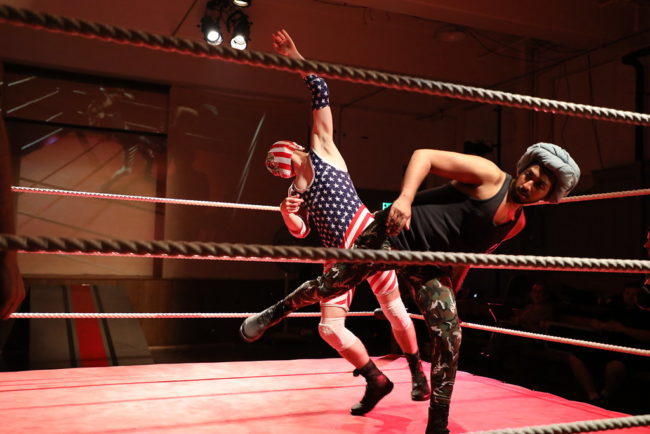 Fred Fletcher-Jackson (left) as Old Glory and Jehan Sterling Silva (right) as V.P. 