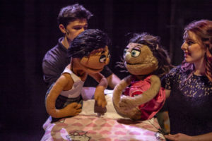 Josh Schoff (left) as Princeton and Claire Kneebone (right) as Kate Monster