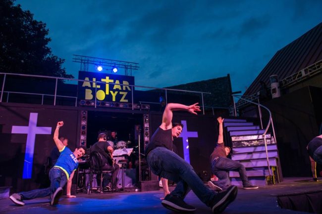 Altar Boyz at Annapolis Summer Garden Theatre with choreography by Becca Vourvoulas