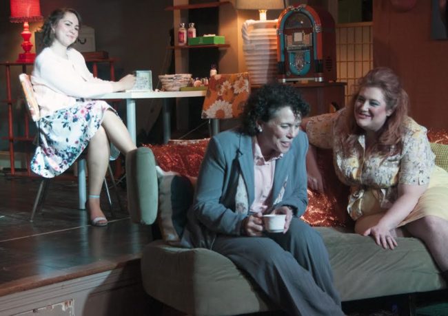 ​Jenny Madorsky (left) as Shelby Eatenton Latcherie, Allison Turkel (center) as M'Lynn Eatenton and Elizabeth A. Weiss (right) as Truvy Jones 