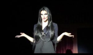 Nina Jankowicz as Morticia Addams at Tantallon Community Players