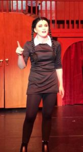 Jayne Saxon Zirkle as Wednesday Addams at Tantallon Community Players