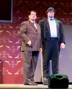 Vincent Musgrave (left) as Gomez Addams and Christopher Kabara (right) as Lurch