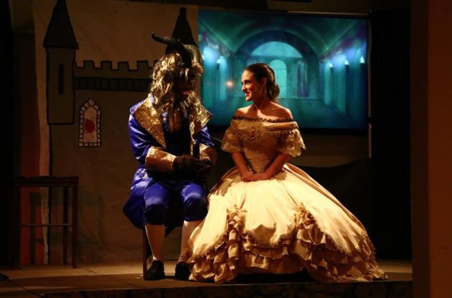 Dariush "Dash" Samari (left) as the Beast and Christa Krosner (right( as Belle in Beauty & The Beast
