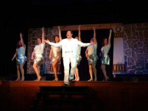 Jim Gerhardt (center) as Judas Iscariot in Jesus Christ Superstar