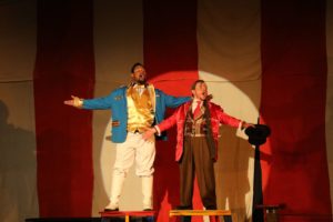 James Doggett (left) as Bailey and Matt Wetzel (right) as Barnum