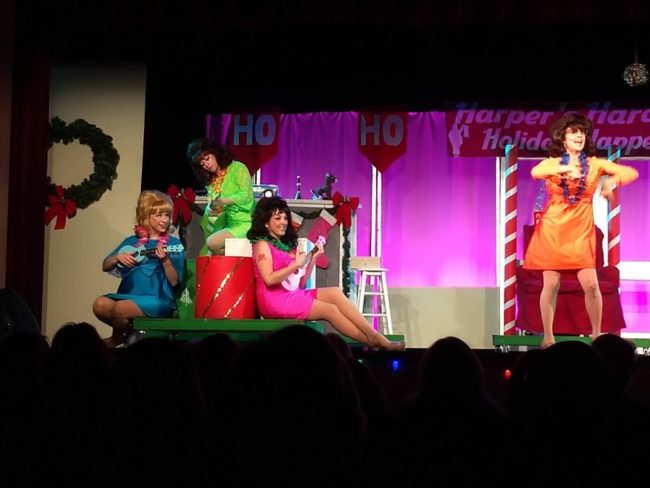 (L to R) Carly J. Amato as Suzy, Emily Machovec as Betty Jean, Natalie Knox as Cindy Lou, and Stephanie Mahoney as Missy in Winter Wonderettes