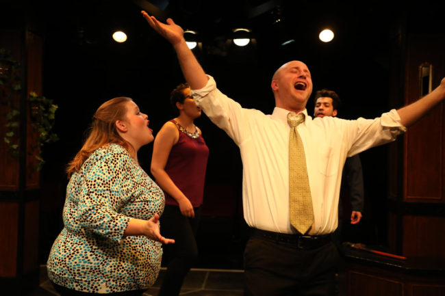 The company of Songs For A New World at Spotlighters Theatre