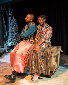 Carlos Reaves (left) as Rodrigo and Olivia Waymer (right) as Apple. Photo by Harvey Levine